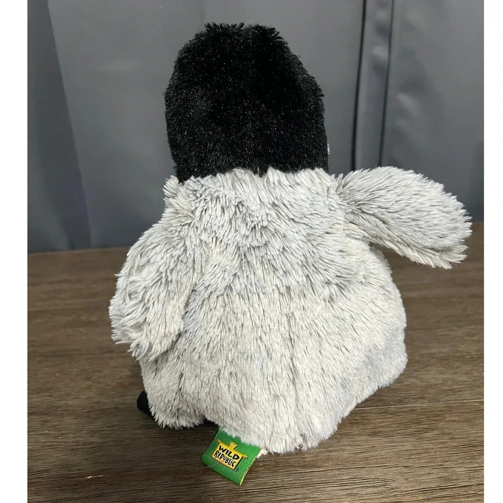 Wild Republic Cuddlekins Mini Penguin Stuffed Animal Plush Toy Gray Bird 8 inch